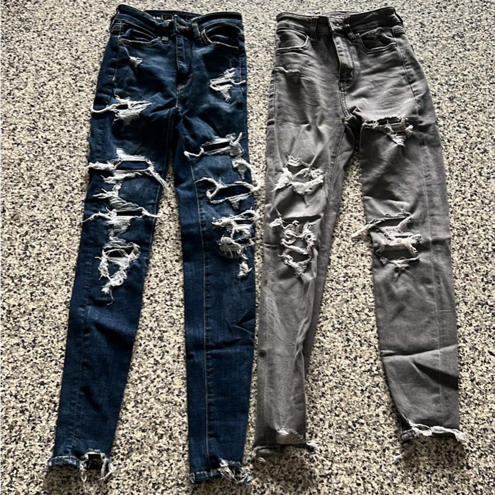 American Eagle Super Hi Rise Jeggings 000 Short